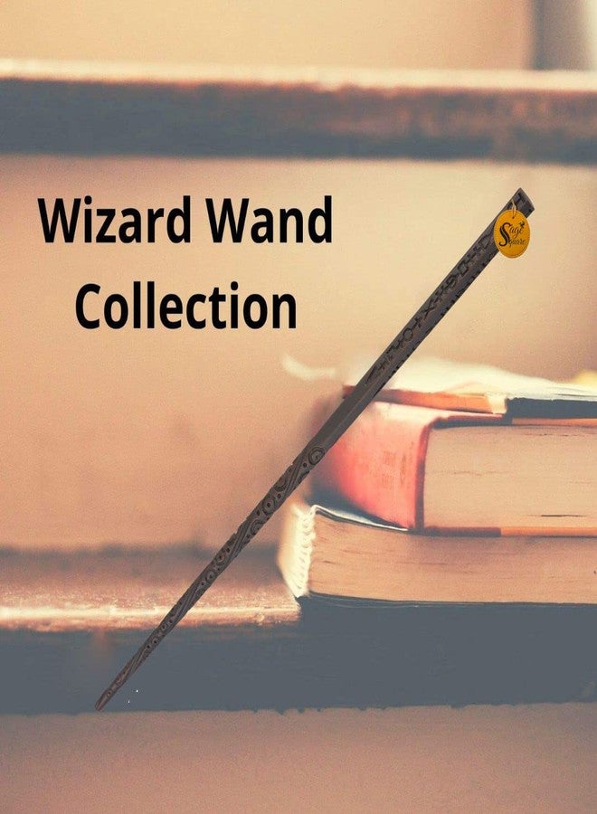 سايج سكوير عصا سحرية سوداء كلاسيكية عادية من سيج سكوير مصنوعة يدويًا، عصا سحرية قابلة للتحصيل، إكسسوار تنكري (طولها 40 سم) - Image 3